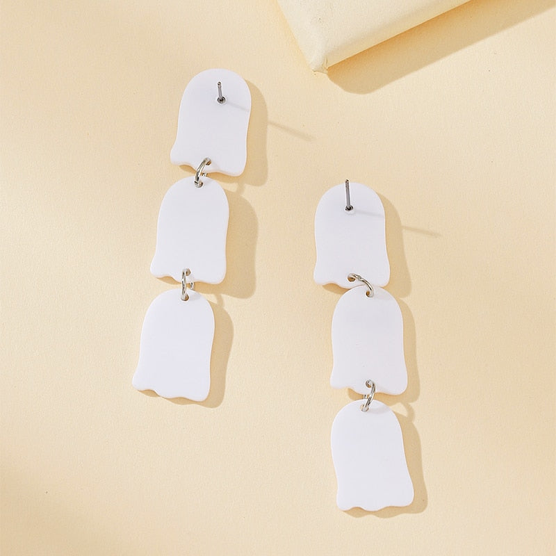 Three Ghost Drop Earrings Women Travel Fashion Cartoon Earrings Creative Jewelry