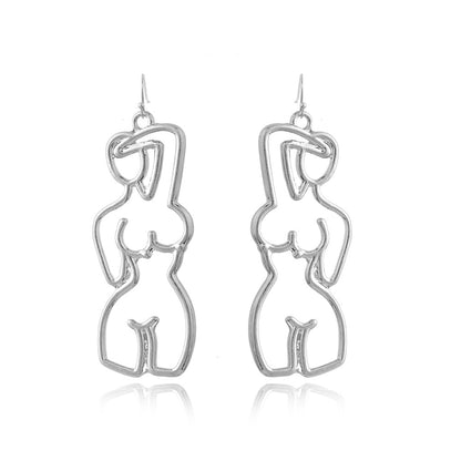 Petite Women Retro Abstract Drop Earrings Women Travel Fashion Cartoon Earrings