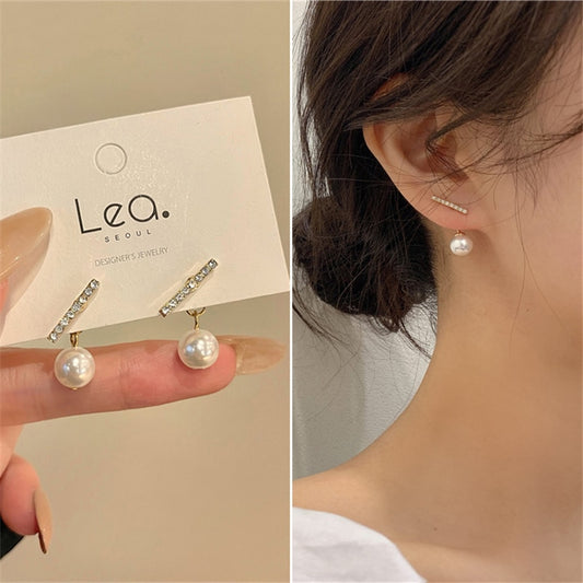 Elegant Imitation Pearl Stud Earrings Female Jewelry Trendy Cute Earrings