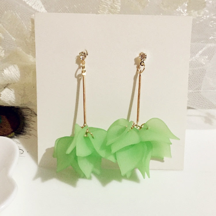 34 Styles Resin Flower Petal Dangle Earrings Fashion Party Girls Pendant