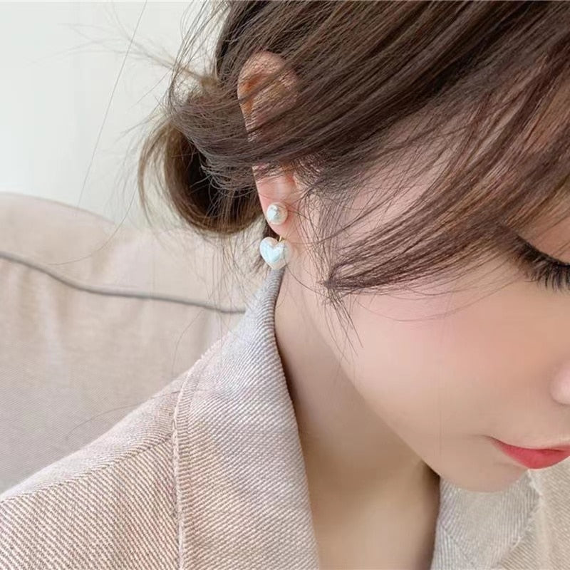 22 Styles Heart Pearl Flower Stud Earring Fashion Women Girls Vintage Cute