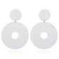 Acrylic White Drop Earrings Women Travel Fashion Cartoon Earrings Creative