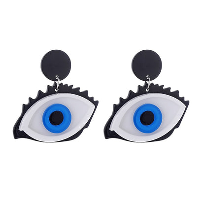 Acrylic Eye Drop Earrings Women Travel Fashion Cartoon Earrings Creative Jewelry