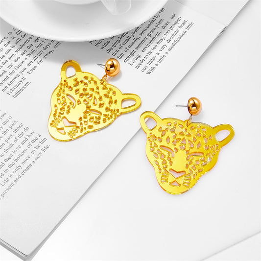 Leopard Cat Drop Earrings Women Travel Fashion Cartoon Earrings Creative Jewelry