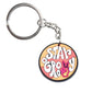 14 Styles PVC Keychain Peace and Love Butterfly Flower Sign Keychain Global