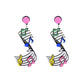 Colorful Music Notes Acrylic Drop Earrings Women Travel Fashion Cartoon Earrings