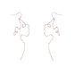 Retro Abstract Wire Drop Earrings Women Travel Fashion Cartoon Earrings Creative