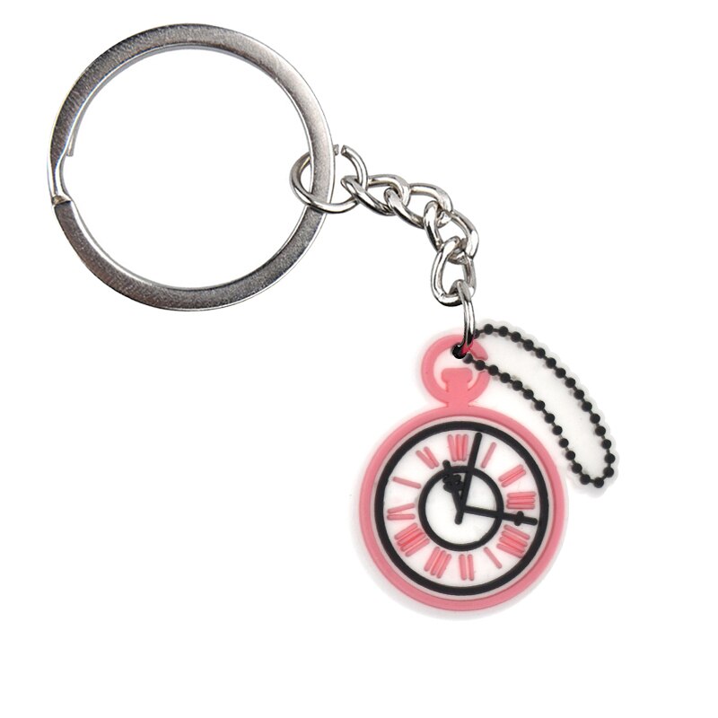 16 Styles Cartoon Pink Castle Cat Hat Funny Keychain Gift Cute Charms Keyring