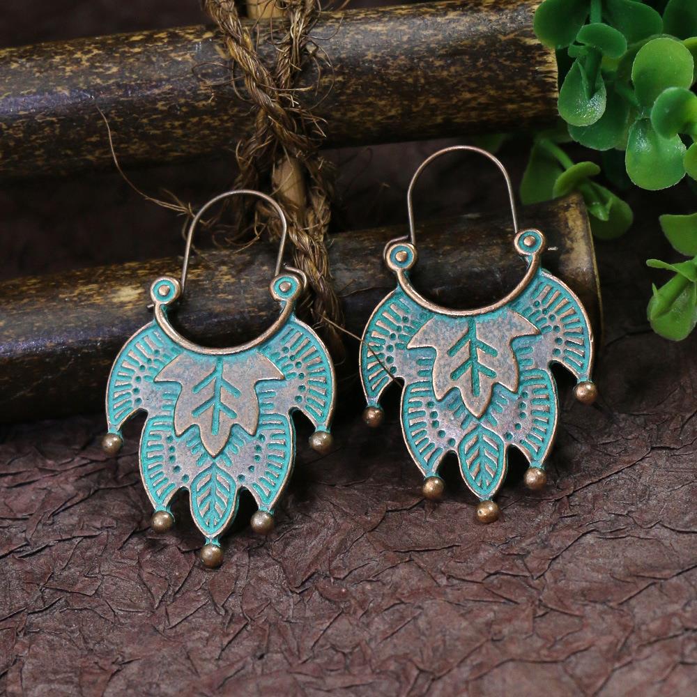 15 Styles Blue Vintage Geometric Boho Fringed Big Ethnic Dangle Earrings Women