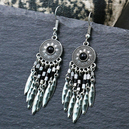 Metal Feathers Dangle Earrings Women Fashion Modern Accessories Cute Stylish