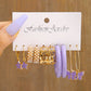 5 Pairs Pastel Violet Hoop Earrings Trendy Jewelry Creative Style Accessories