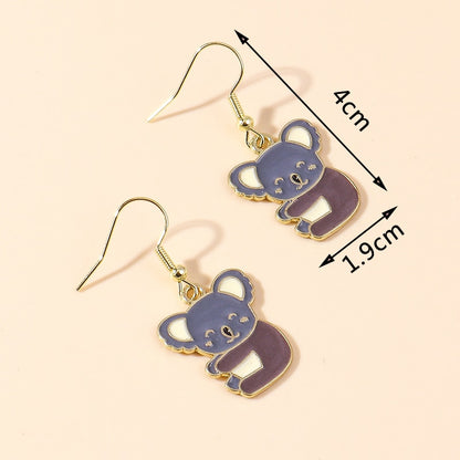 Koala Drop Earrings Women Creativity Jewelry Cute Earring Girls Gift