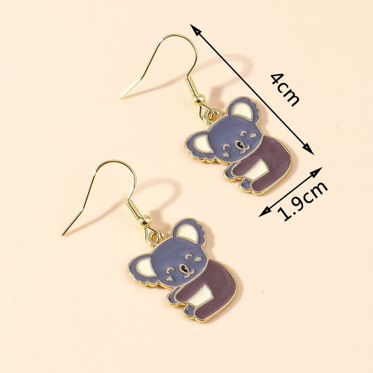 Koala Drop Earrings Women Creativity Jewelry Cute Earring Girls Gift