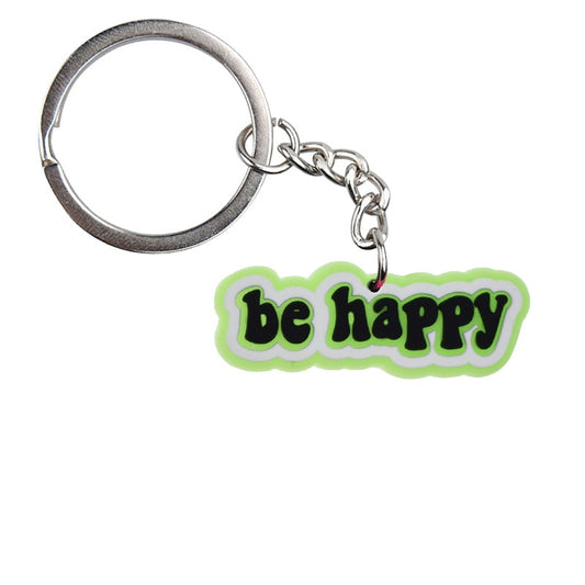 Be Happy Keychain Car Keyring Cartoon Creative Pendant Souvenir Gift