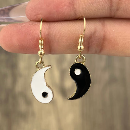 Yin Yang Together Drop Earrings Hip Hop Women Party Gift Jewelry Ear Fashion