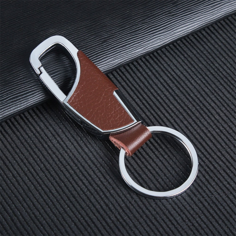 21 Styles PU Leather Keychains For Men Metal Waist Buckle Car Gentleman Business