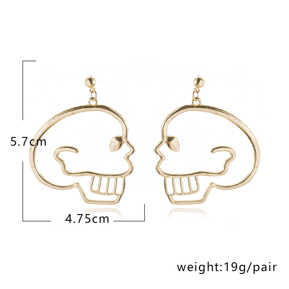 Skull Drop Earrings Women Travel Fashion Cartoon Earrings Creative Jewelry