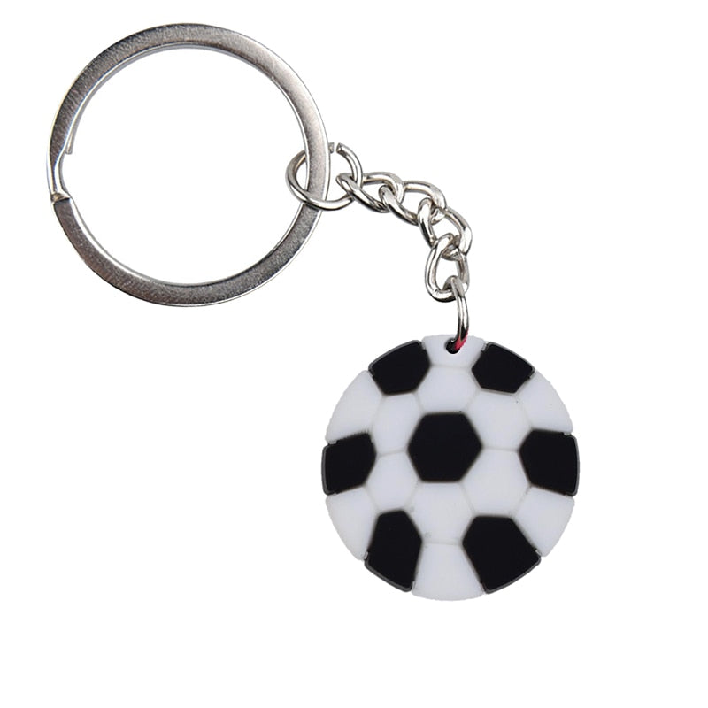 Ball Football Soccer PVC Keychain Party Gift Cute Keyring Cartoon DIY Jewelry