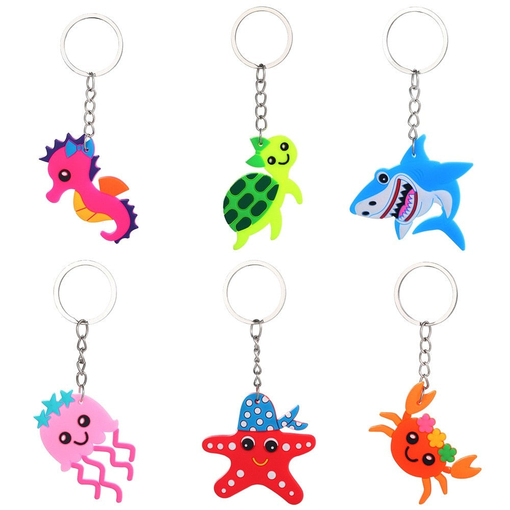 69 Styles Cartoon Characters Animals Anime Keychain Party Gift Cute Keyring