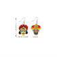 Skull Mexican Pattern Drop Earrings Women Travel Fashion Cartoon Earrings