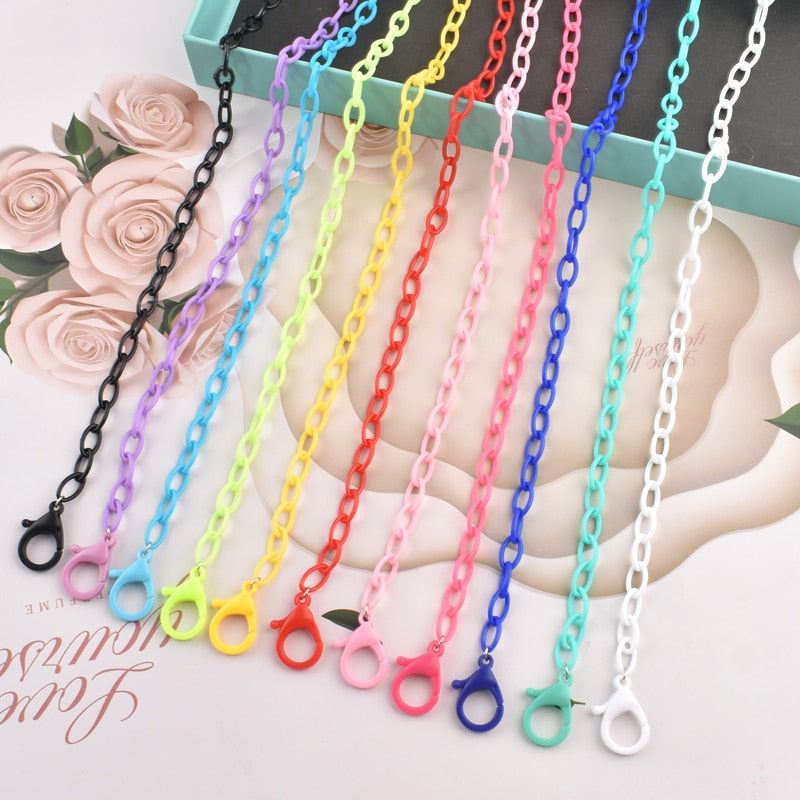 11 Styles 55cm Acrylic Simple Mask Chain Neck Strap Rope Holder Non-slip