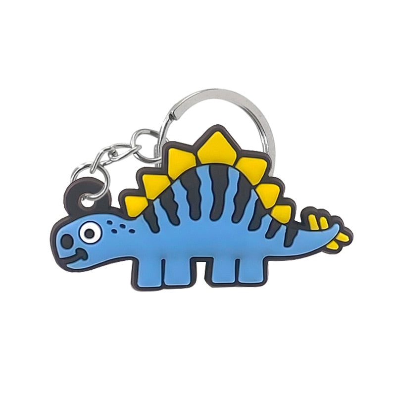 9 Styles PVC Cartoon Dinosaur Keychain Trinkets Gift Keyring Souvenir Handbag