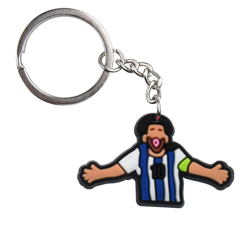 Soccer Rules Guy Keychain Party Gift Cute Keyring Cartoon DIY Jewelry Souvenir