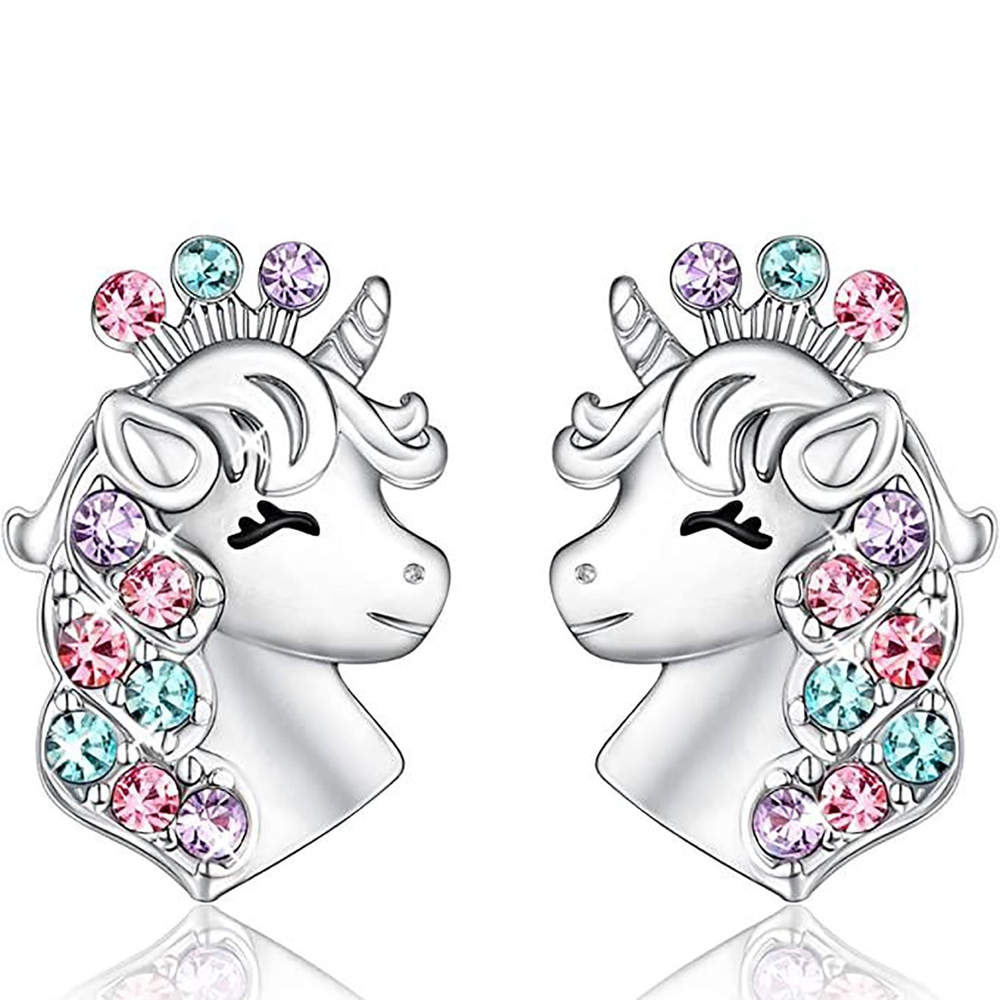 18 Styles Cute Unicorn Cartoon Fashion Stud Earrings Women Girl Earrings Jewelry