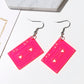 52 Styles Colorful Flame Knife Tape Rule Arrow Drop Earrings Hip Hop Art Women