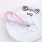 14 Styles PU Leather Braided Rope Keychain Glitter Rhinestones Key Ring For
