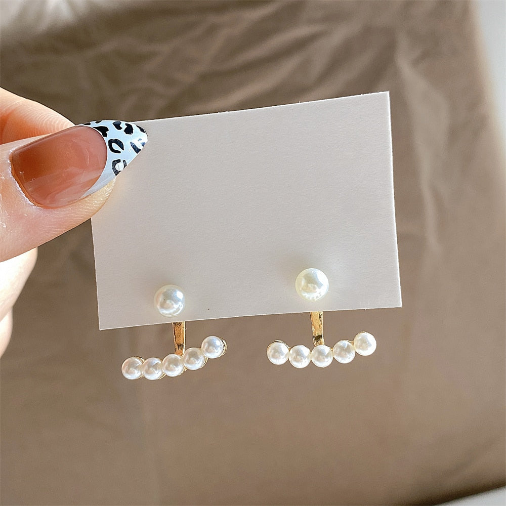 22 Styles Heart Pearl Flower Stud Earring Fashion Women Girls Vintage Cute