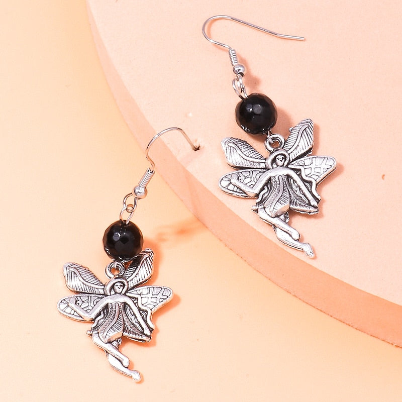 Fairy with Wings Drop Dangle Earrings Trendy Women Fashion Earrings Jewelry Gift