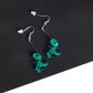 Green Dinosaur Skeleton Drop Earrings Hip Hop Women Party Gift Jewelry Ear