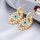 Turquoise Eye Pearl Lady Cute Dangle Earrings for Women Jewelry Girls Earrings