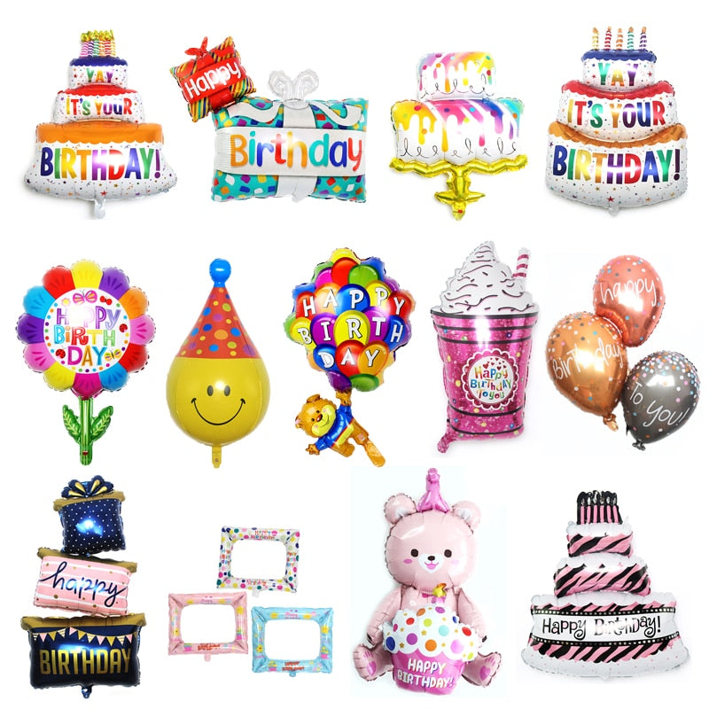 46 Styles Large Cake foil balloons for Birthday Party Decoration anniversary