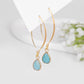 Aqua Blue Charm Lady Cute Dangle Earrings for Women Jewelry Girls Earrings