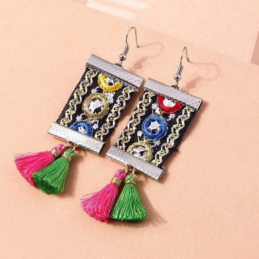 Colorful Tassel Dangle Drop Earrings Women Charms Earring Fashion Creative