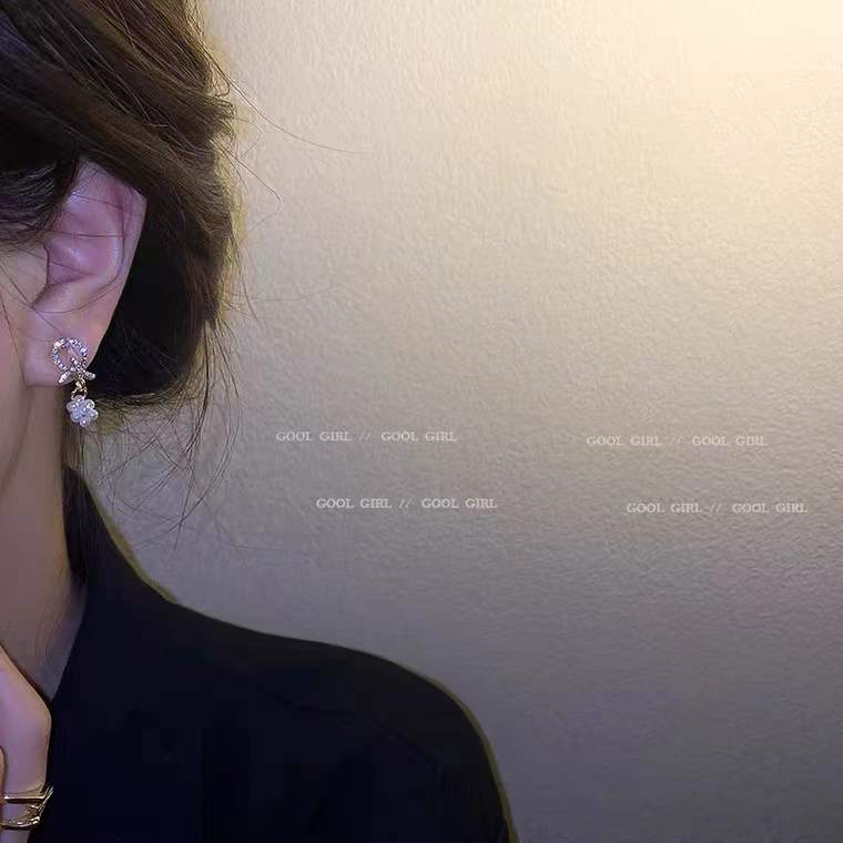 Rhinestone Loop Drop Earrings Women Party Wedding Jewelry Dangle Gifts Earrings