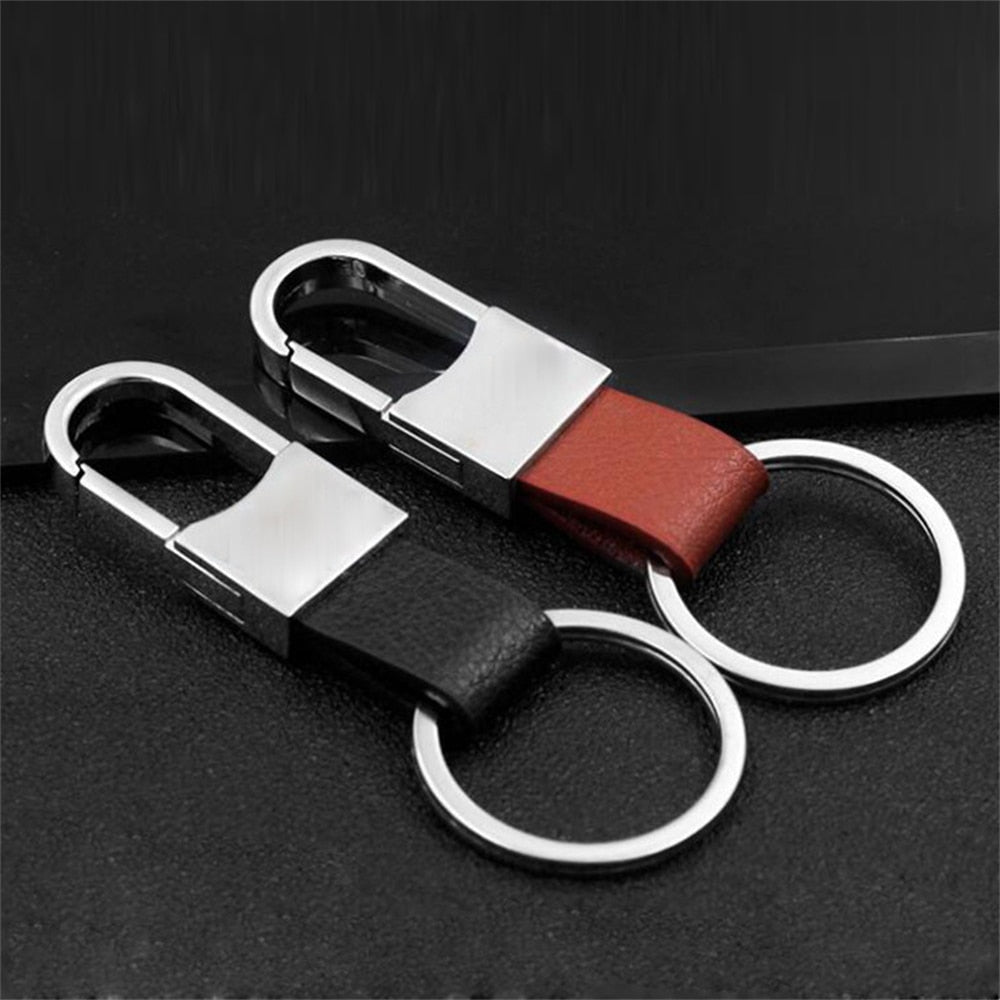 21 Styles PU Leather Keychains For Men Metal Waist Buckle Car Gentleman Business