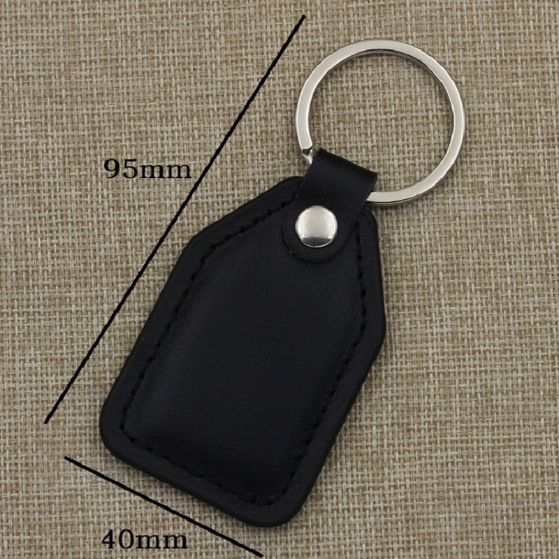 3 Styles Simple PU Leather Key Chains Solid Color Car Keychain Accessories