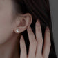 Stainless Steel Moon Earrings female simple Ear Studs Gift for Her