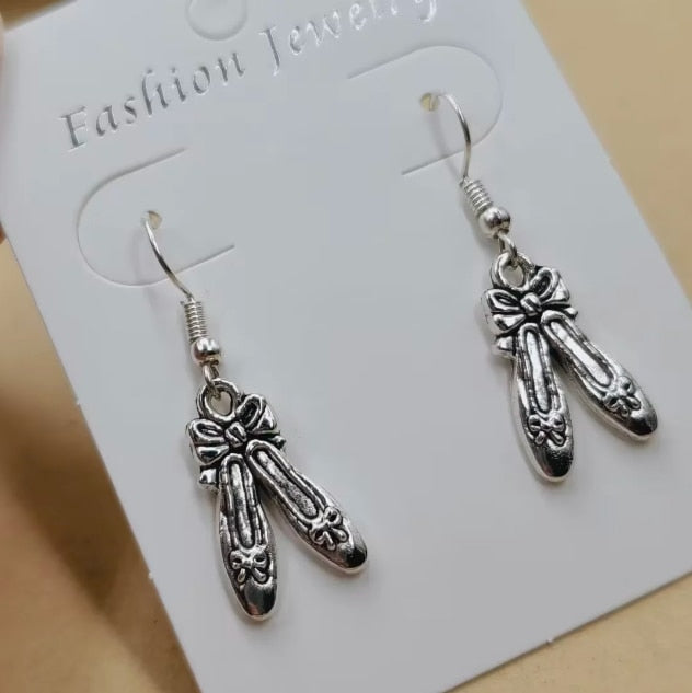 Ballet Shoes Dangle Earrings Fashion Party Girls Pendant Earrings Women Jewelry