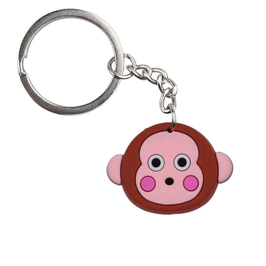 Monkey Face Cute Animals Cartoon Keychain Lovely Shape Key Holder fit women men