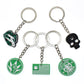 20 Styles Hemp leaf Soft PVC Keychain Smoke Green Rubber Key Ring Hiphop Pendant