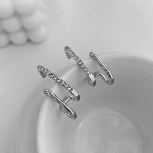Double Tie Stud Earrings Woman Fashion Party Girls Jewelry Accessories