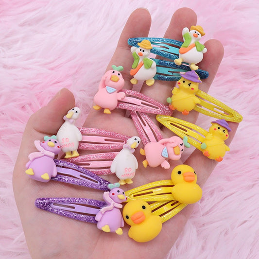 2Pcs/Set Kawaii Cartoon Hair Accessories Fashion Animal Duck Resin Baby Headband