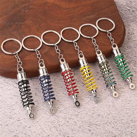 4 Colors Simulation Auto Parts Metal Keychain Pendant Keyring For Men Women Car