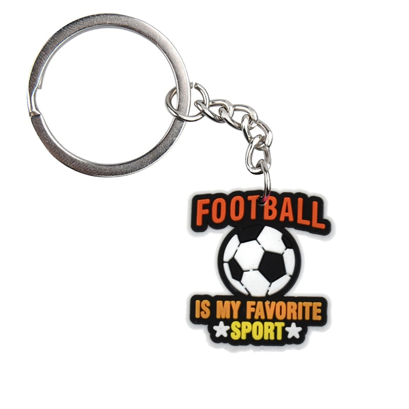 Football Is My Favourite Sport Keychain Party Gift Cute Keyring Cartoon DIY