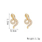 14 Styles Cute Dragonfly Spider Snake Elephant Animal Stud Earrings Women Cubic