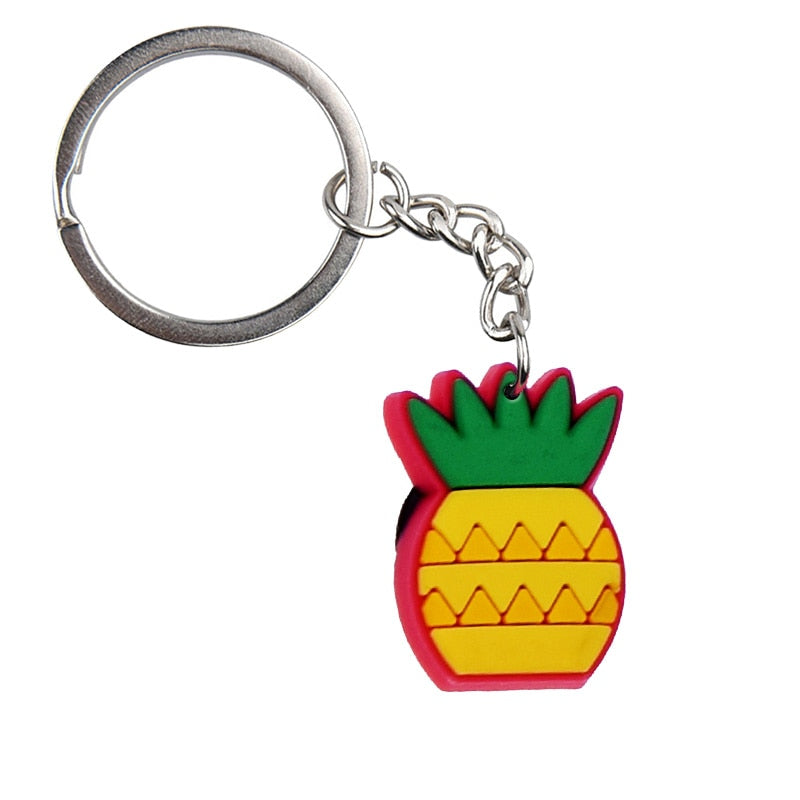 Pineapple Keyring Cartoon Keychains Souvenir Jewelry Bag Pendant Gift